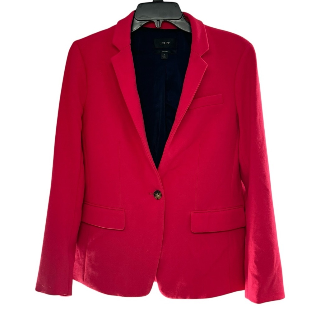 J.Crew regent four season stretch blazer hot pink 4 k5691